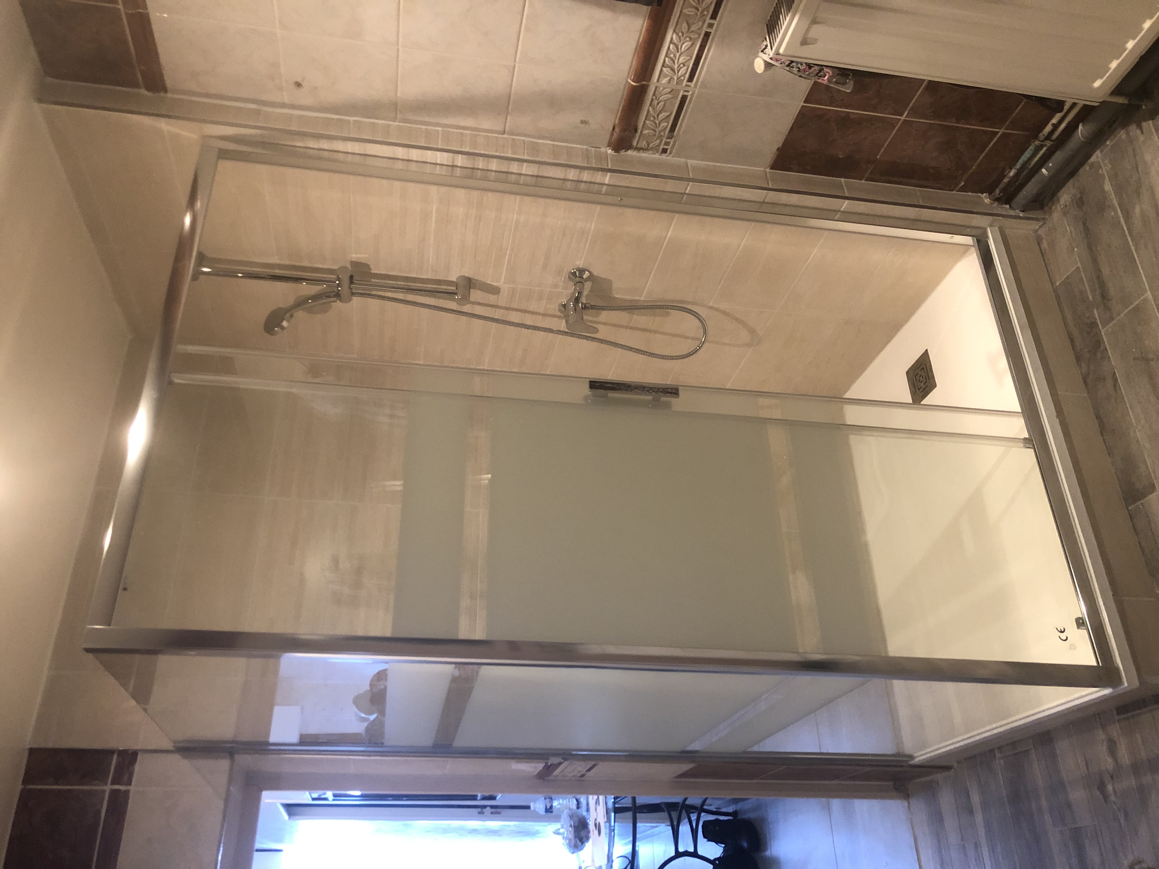 Salle de bains moderne - douche walk-in - Bouchain